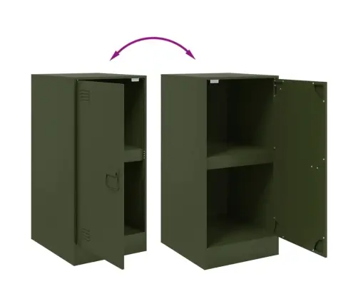 Šoninė Spintelė, Alyvuogių Žalia, 34,5X39X73cm Plienas