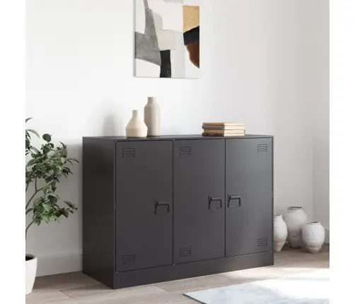 Kumode, Melna, 99X39X73 Cm, Tērauds Vidaxl