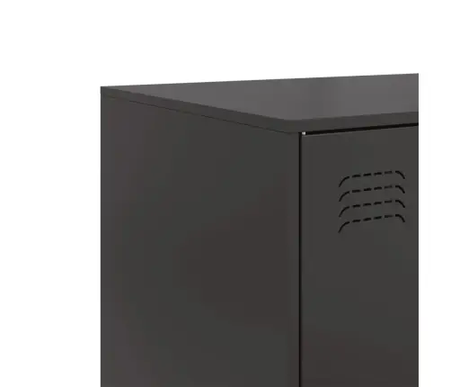 Kumode, Melna, 99X39X73 Cm, Tērauds Vidaxl