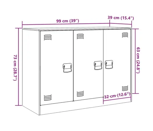Puhvetkapp, Antratsiit, 99X39X73 cm Teras Puhvetkapp, Antratsiit, 99X39X73 cm Teras