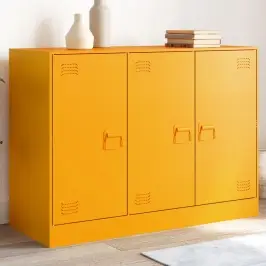 Kumode, Sinepju Dzeltena, 99X39X73 Cm, Tērauds Vidaxl