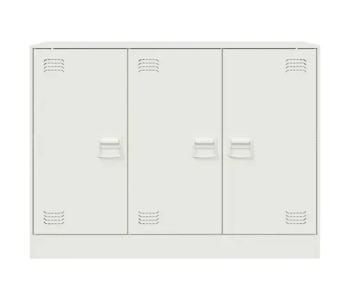 Kumode, Balta, 99X39X73 Cm, Tērauds Vidaxl