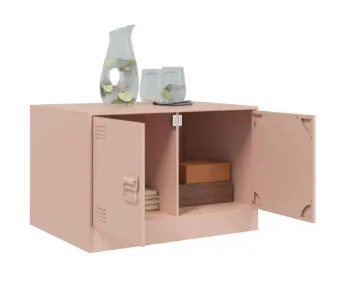 Kafijas Galdiņš, Rozā, 67X50X44 Cm, Tērauds Vidaxl