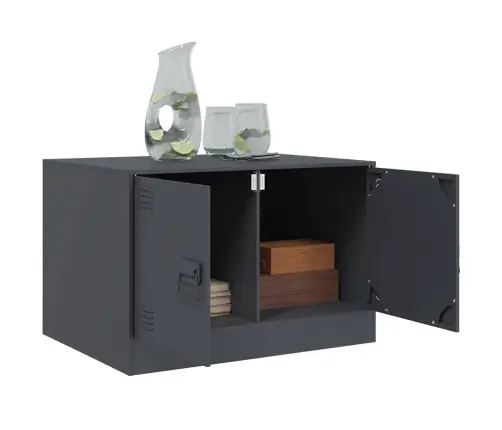 Kafijas Galdiņš, Antracītpelēks, 67X50X44 Cm, Tērauds Vidaxl