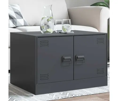 Kafijas Galdiņš, Antracītpelēks, 67X50X44 Cm, Tērauds Vidaxl