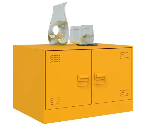 Kafijas Galdiņš, Sinepju Dzeltens, 67X50X44 Cm, Tērauds Vidaxl