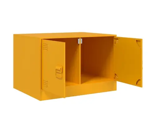 Kafijas Galdiņš, Sinepju Dzeltens, 67X50X44 Cm, Tērauds Vidaxl