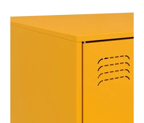 Kafijas Galdiņš, Sinepju Dzeltens, 67X50X44 Cm, Tērauds Vidaxl