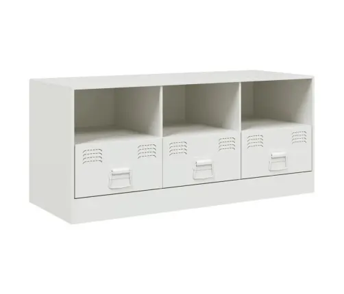 Tv Skapītis, 99X39X44 Cm, Tērauds, Balts Vidaxl