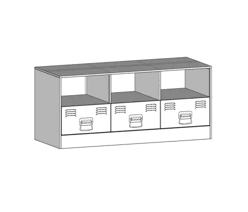 Tv Skapītis, 99X39X44 Cm, Tērauds, Balts Vidaxl