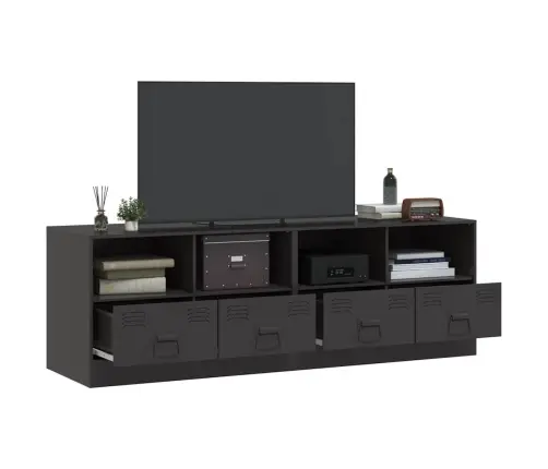 Tv Skapīši, 2 Gab., Melni, 67X39X44 Cm, Tērauds Vidaxl