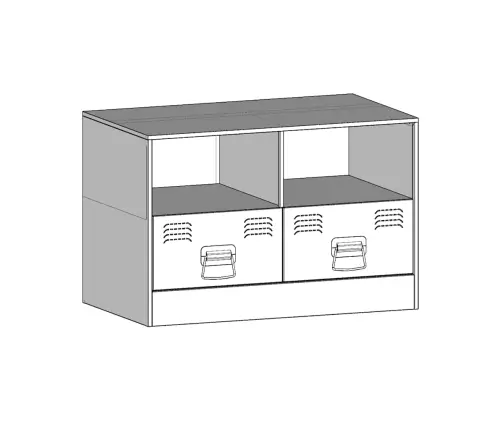Tv Skapītis, 67X39X44 Cm, Tērauds, Sinepju Dzeltens Vidaxl