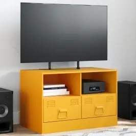 Tv Skapītis, 67X39X44 Cm, Tērauds, Sinepju Dzeltens Vidaxl