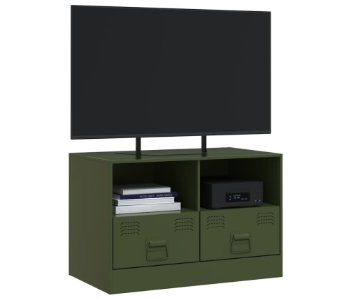 Tv Skapītis, 67X39X44 Cm, Tērauds, Olīvu Zaļš Vidaxl