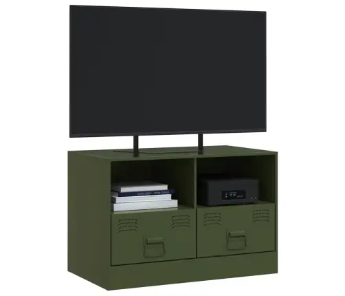 Tv Skapītis, 67X39X44 Cm, Tērauds, Olīvu Zaļš Vidaxl