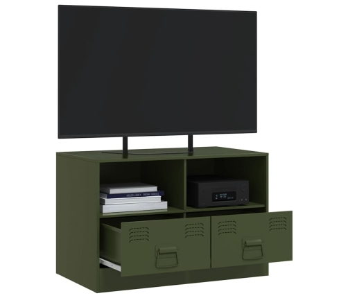 Tv Skapītis, 67X39X44 Cm, Tērauds, Olīvu Zaļš Vidaxl