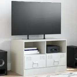 Tv Skapītis, 67X39X44 Cm, Tērauds, Balts Vidaxl
