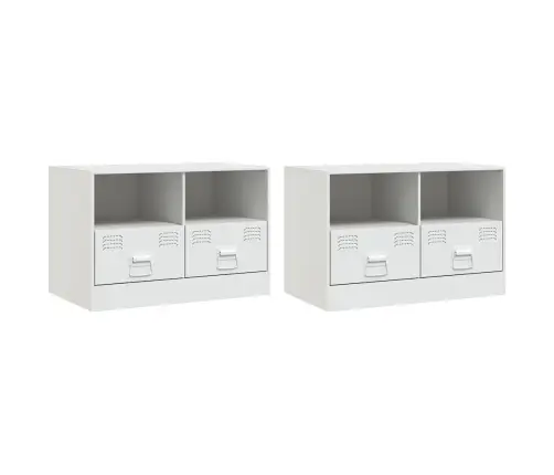 Telerikapid 2 Tk, Valge, 67 X 39 X 44 cm Teras Telerikapid 2 Tk, Valge, 67 X 39 X 44 cm Teras
