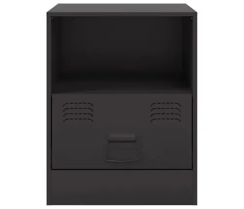 Naktsskapītis, Melns, 34,5X39X44 Cm, Tērauds Vidaxl Naktsskapītis, Melns, 34,5X39X44 Cm, Tērauds Vidaxl