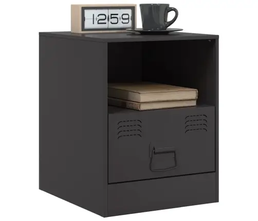 Naktsskapīši, 2 Gab., Melni, 34,5X39X44 Cm, Tērauds Vidaxl