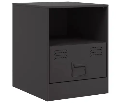 Naktsskapīši, 2 Gab., Melni, 34,5X39X44 Cm, Tērauds Vidaxl