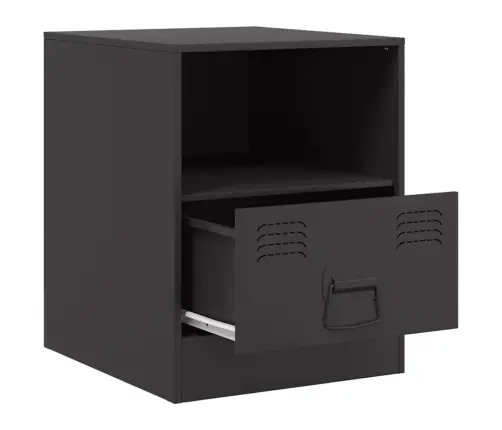 Naktsskapīši, 2 Gab., Melni, 34,5X39X44 Cm, Tērauds Vidaxl