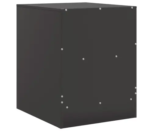 Naktsskapīši, 2 Gab., Melni, 34,5X39X44 Cm, Tērauds Vidaxl