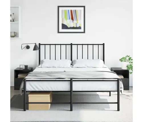 Naktsskapīši, 2 Gab., Melni, 34,5X39X44 Cm, Tērauds Vidaxl