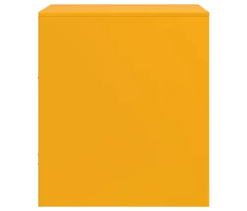 Naktsskapīši, 2 Gab., Sinepju Dzelteni, 34,5X39X44 Cm, Tērauds Vidaxl
