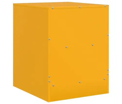 Naktsskapīši, 2 Gab., Sinepju Dzelteni, 34,5X39X44 Cm, Tērauds Vidaxl