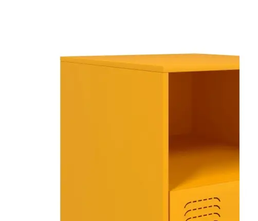 Naktsskapīši, 2 Gab., Sinepju Dzelteni, 34,5X39X44 Cm, Tērauds Vidaxl