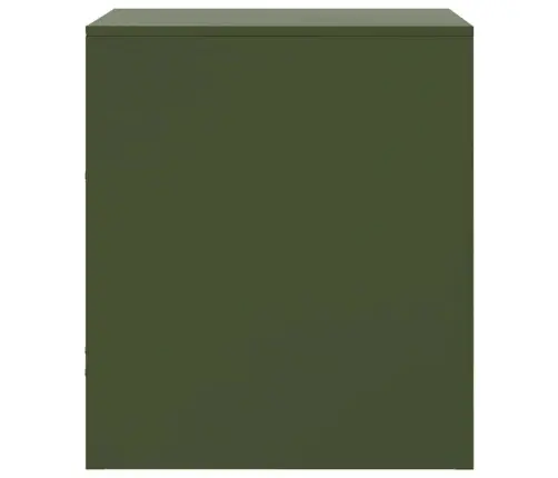 Naktsskapīši, 2 Gab., Olīvu Zaļi, 34,5X39X44 Cm, Tērauds Vidaxl