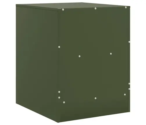 Naktsskapīši, 2 Gab., Olīvu Zaļi, 34,5X39X44 Cm, Tērauds Vidaxl