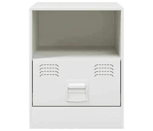 Naktsskapītis, Balts, 34,5X39X44 Cm, Tērauds Vidaxl