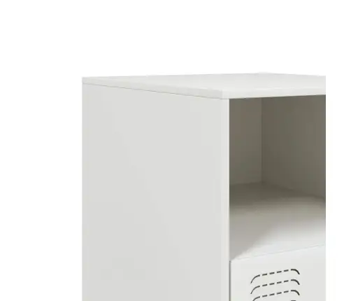 Naktsskapītis, Balts, 34,5X39X44 Cm, Tērauds Vidaxl