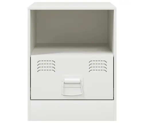 Naktinės Spintelės, 2Vnt., Baltos, 34,5X39X44cm Plienas