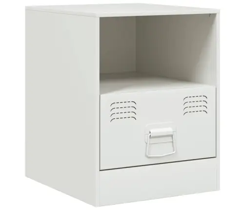 Naktinės Spintelės, 2Vnt., Baltos, 34,5X39X44cm Plienas