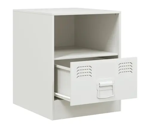 Naktinės Spintelės, 2Vnt., Baltos, 34,5X39X44cm Plienas