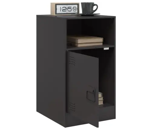 Naktsskapītis, Melns, 34,5X39X62 Cm, Tērauds Vidaxl