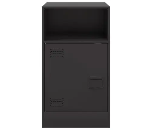 Naktsskapītis, Melns, 34,5X39X62 Cm, Tērauds Vidaxl