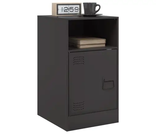 Naktsskapīši, 2 Gab., Melni, 34,5X39X62 Cm, Tērauds Vidaxl