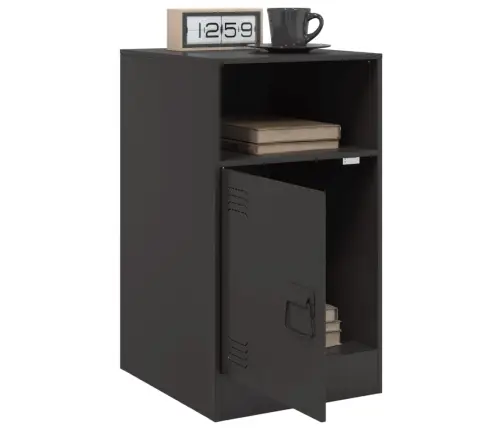 Naktsskapīši, 2 Gab., Melni, 34,5X39X62 Cm, Tērauds Vidaxl