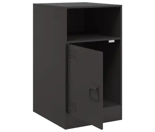 Naktsskapīši, 2 Gab., Melni, 34,5X39X62 Cm, Tērauds Vidaxl