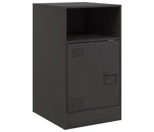 Naktsskapīši, 2 Gab., Melni, 34,5X39X62 Cm, Tērauds Vidaxl