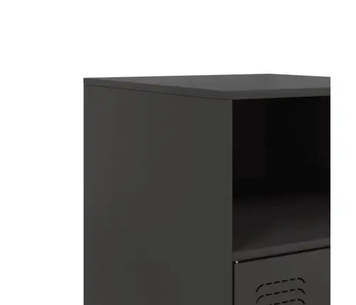 Naktsskapīši, 2 Gab., Melni, 34,5X39X62 Cm, Tērauds Vidaxl