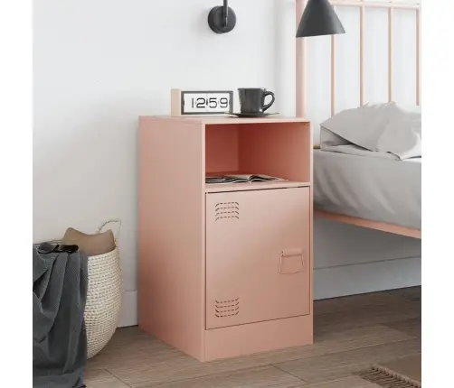 Naktinė Spintelė, Rožinės Spalvos, 34,5X39X62cm Plienas