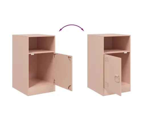 Naktinė Spintelė, Rožinės Spalvos, 34,5X39X62cm Plienas