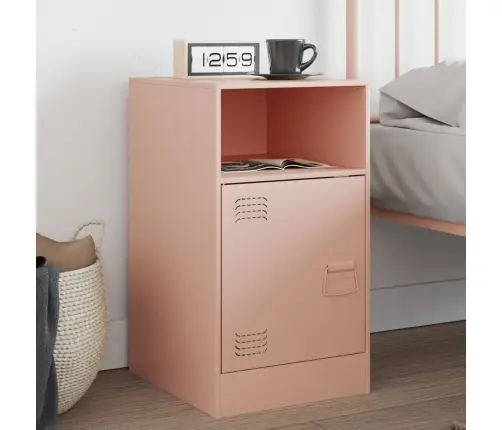 Naktinė Spintelė, Rožinės Spalvos, 34,5X39X62cm Plienas