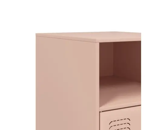 Naktsskapīši, 2 Gab., Rozā, 34,5X39X62 Cm, Tērauds Vidaxl