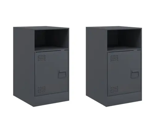 Öökapid 2 Tk, Antratsiithall, 34,5X39X62 cm Teras